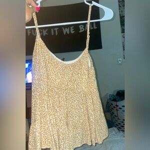yellow floral tank top